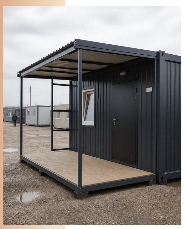 Изготовление и аренда бытовок с навесом в Кирове